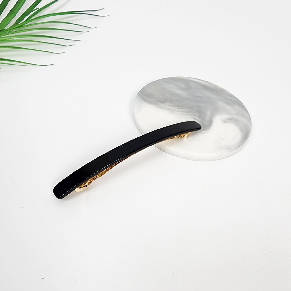 Straight Long Hair Barrette 4.3 in – 14 Pure Black