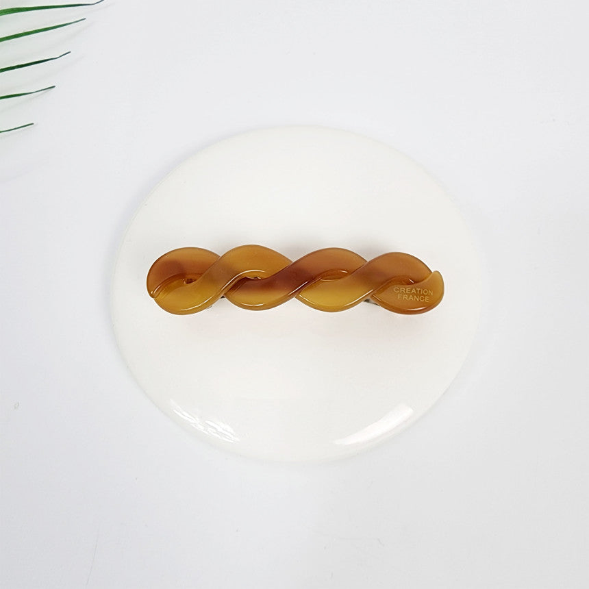 Twist Mini Hair Barrette 2.8 in – 13 Pure Caramel