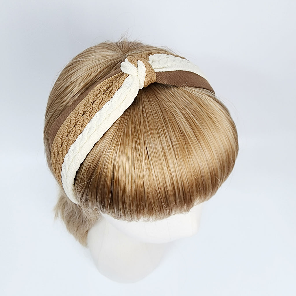 Cable Knit Twist Wide Headband 1.6 in wide – Knotted, French-style