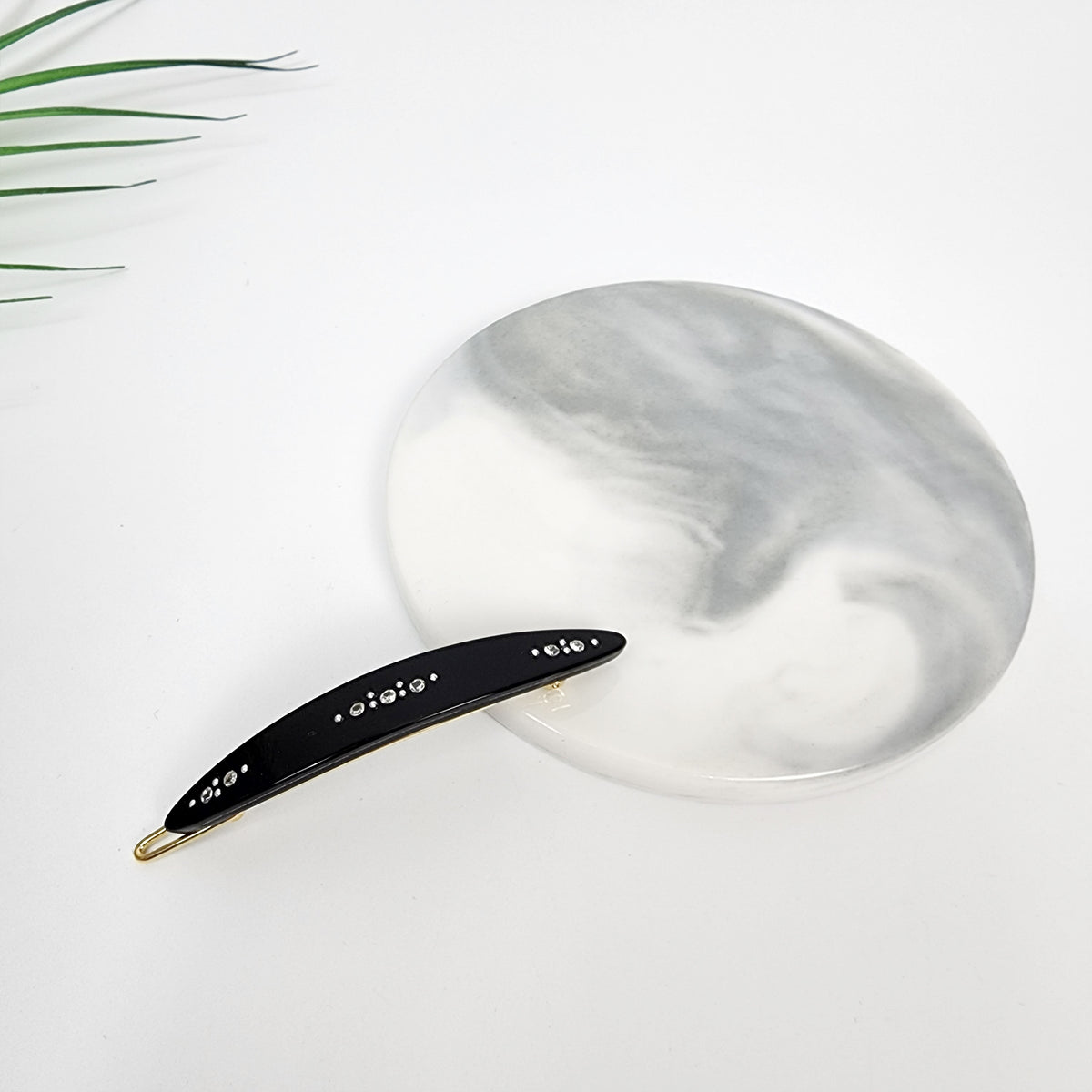 Laurence Slim Oval Bobby Pin 2.3 in – 4 All Black