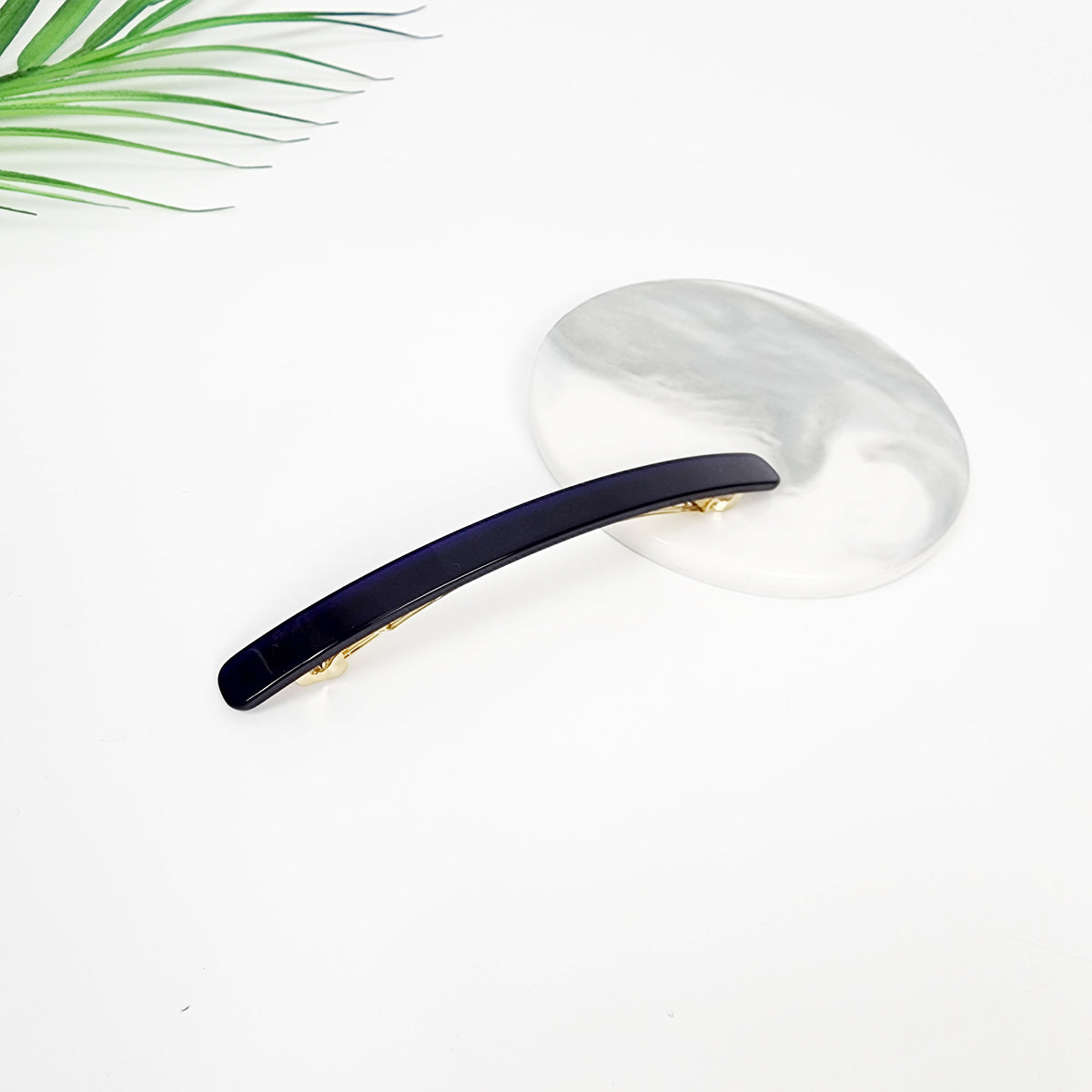 Straight Long Hair Barrette 4.3 in – 13 Pure Deep Navy