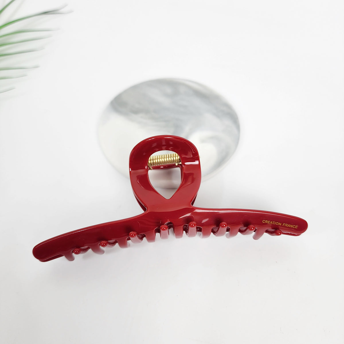 Twist Wire Jumbo Hair Claw Clip 5.3 in – 2 Pure Deep Red