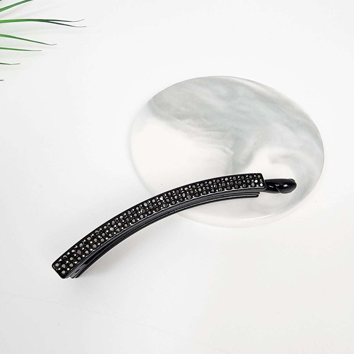 Slim Small Banana Clip 3.9 in – 2 Diamond Black