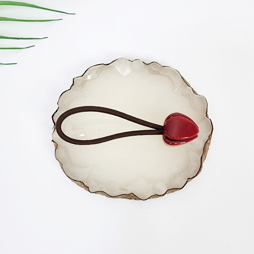 Tulip Hair Tie 0.8 in – 21 Pure Deep Red