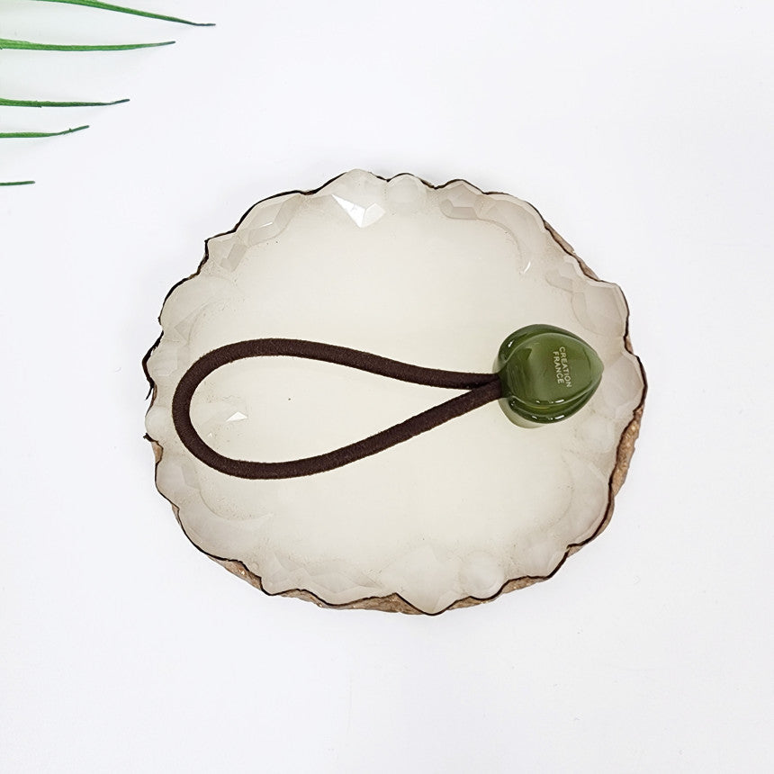 Tulip Hair Tie 0.8 in – 23 Pure Olive Green