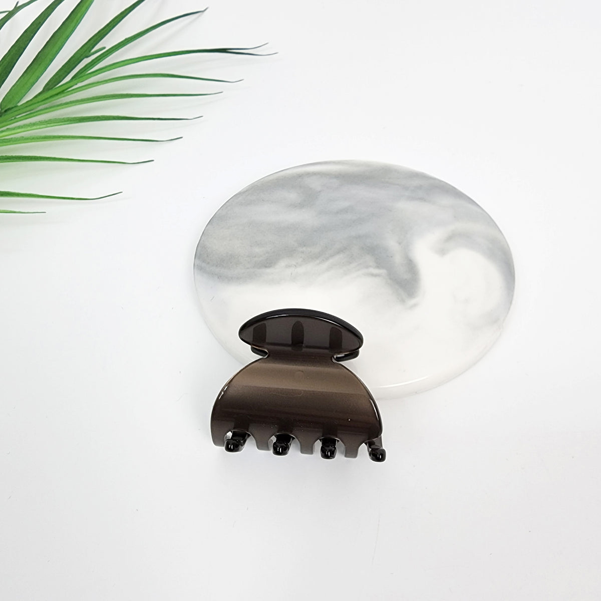 Half Moon Mini Hair Claw Clip 1.6 in – 4 Mocha Brown