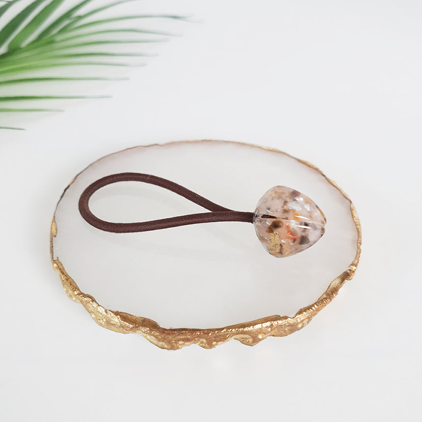 Tulip Hair Tie 0.8 in – 16 Orange Brown