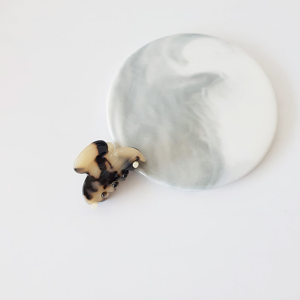 Half Moon Small Hair Claw Clip 2.8 in – Mini (1.4 in) / 1 Leopard Beige