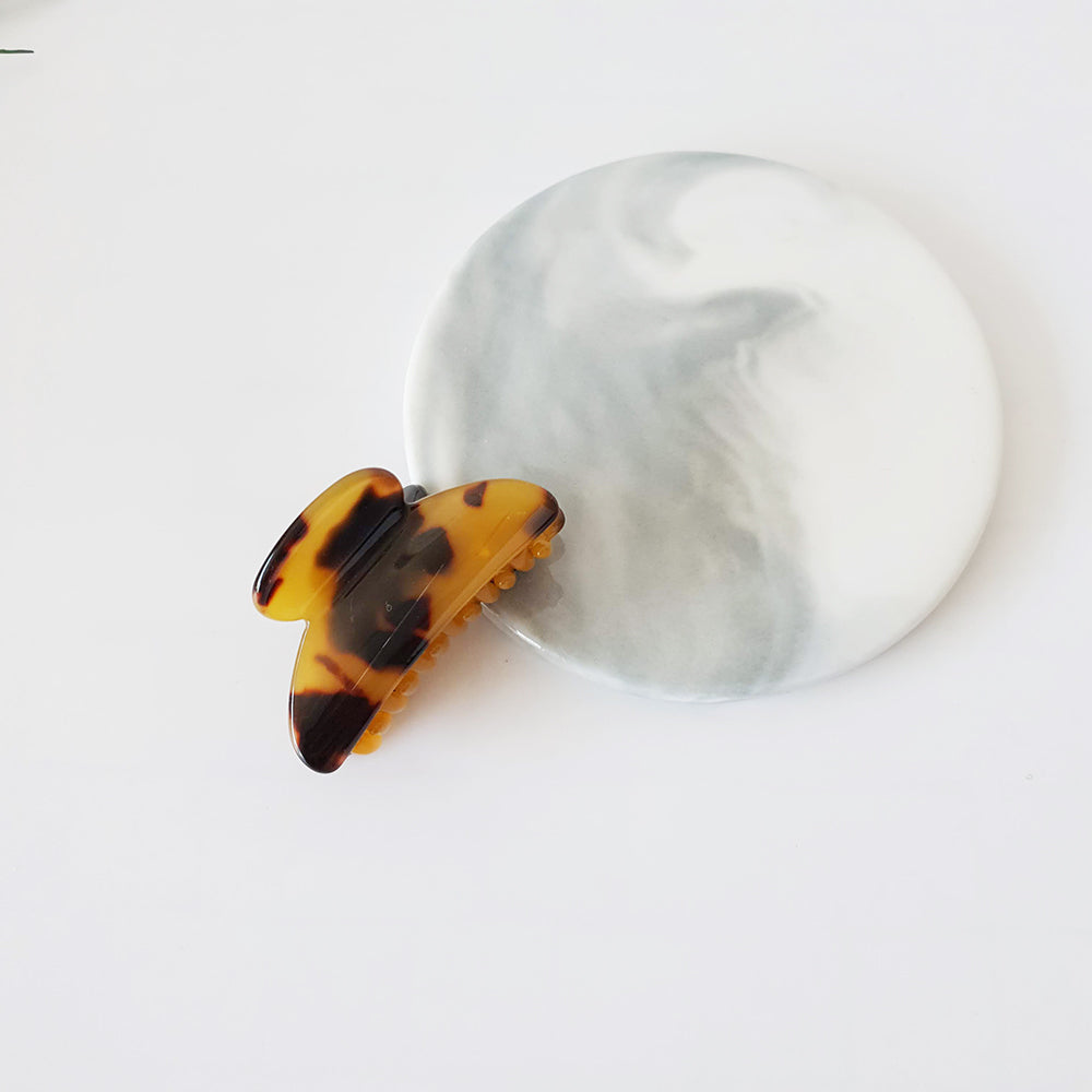 Half Moon Small Hair Claw Clip 2.8 in – Small I, Double Clip (2.0 in) / 2 Leopard Brown