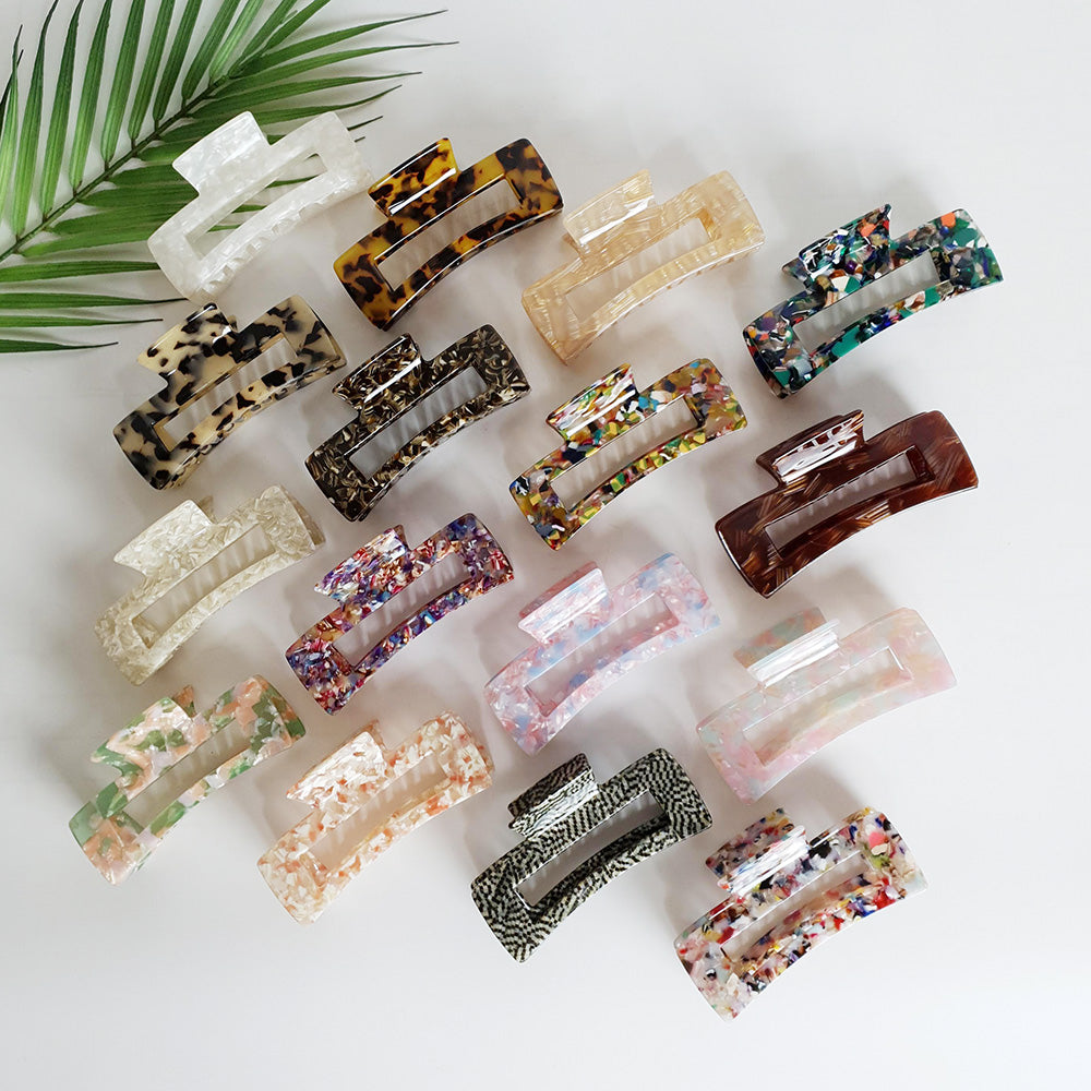 Long Square Large Hair Claw Clip – color lineup 2