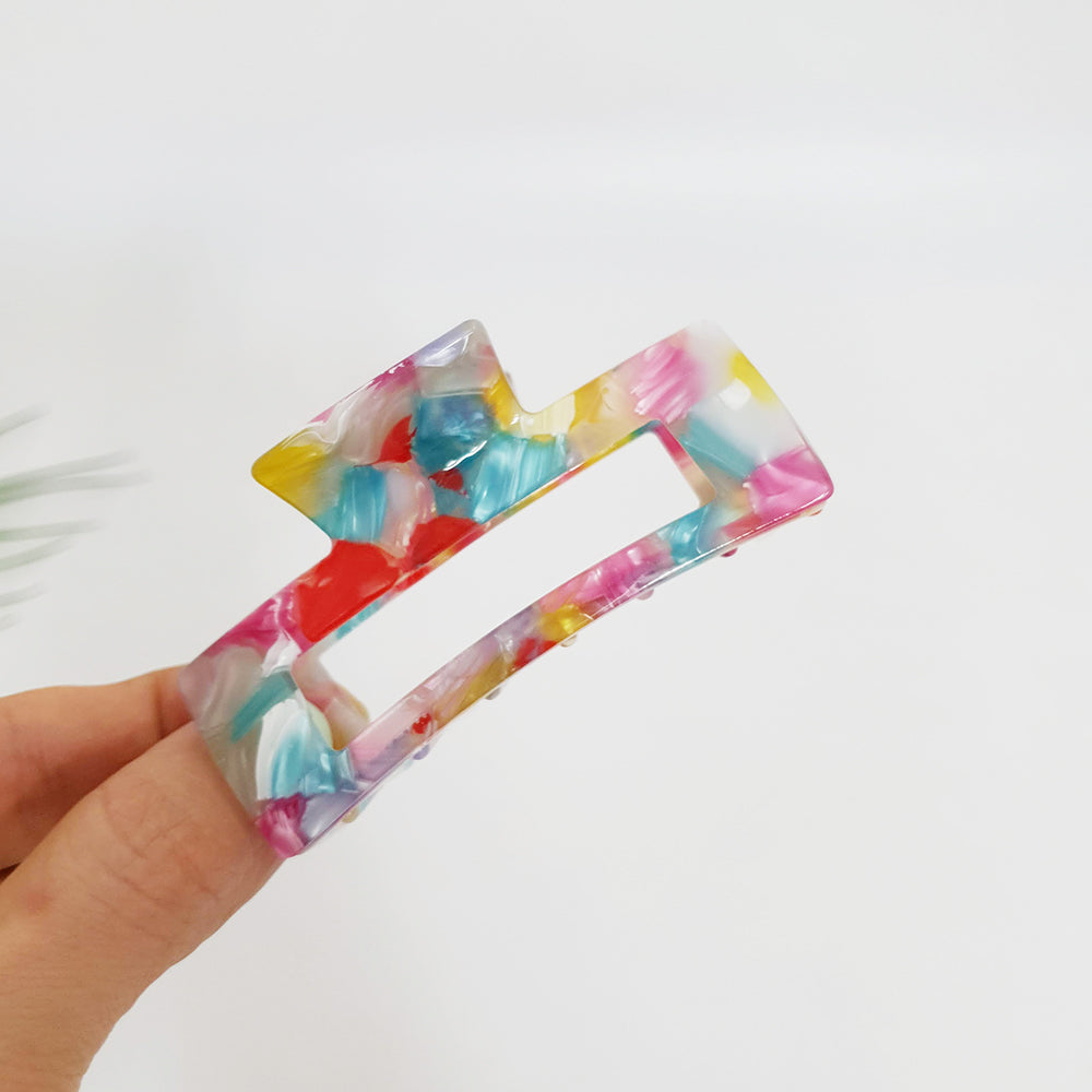 Long Square Medium Hair Claw Clip – 32 Art Parade