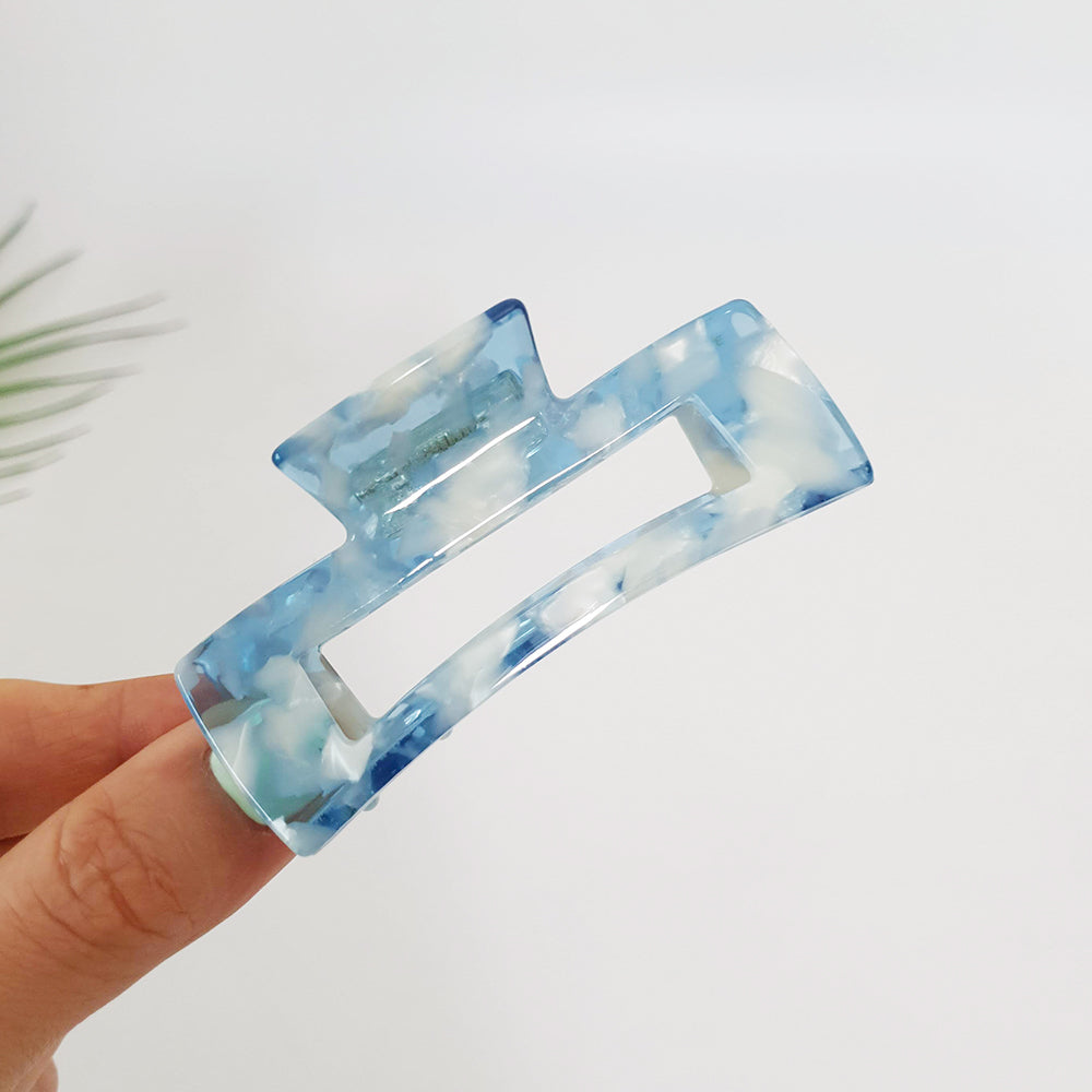Long Square Medium Hair Claw Clip – 12 Cloud Sky