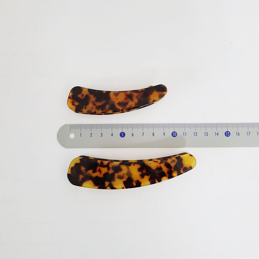Round Large Banana Clip 4.7 in – Tortoise Shell Marble, French-style