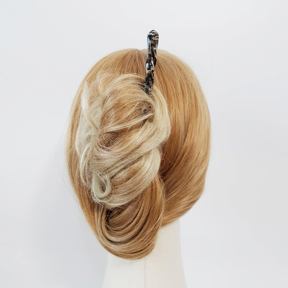 Basic Twist Hair Stick 6.9 in – Tortoise Shell Marble, French Pin