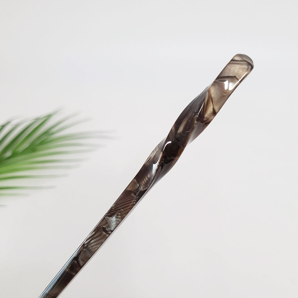 Basic Twist Hair Stick 6.9 in – Tortoise Shell Marble, French Pin