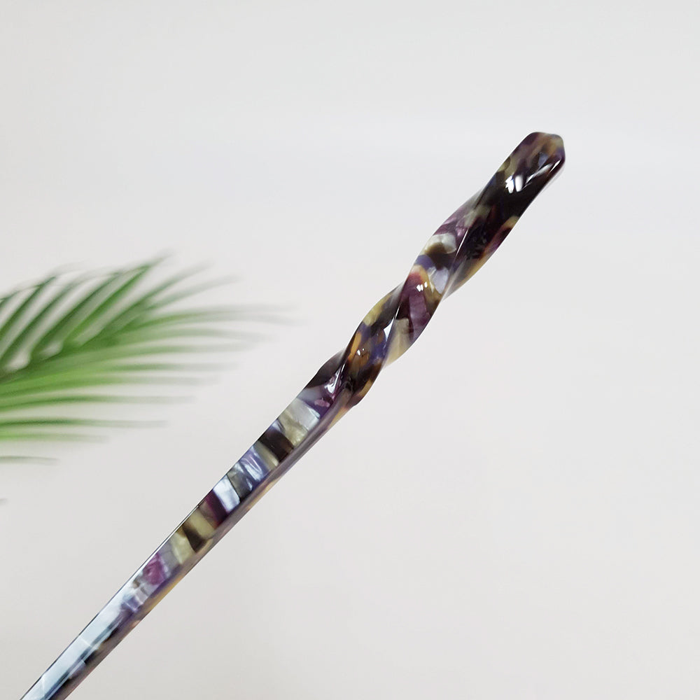 Basic Twist Hair Stick 6.9 in – Tortoise Shell Marble, French Pin