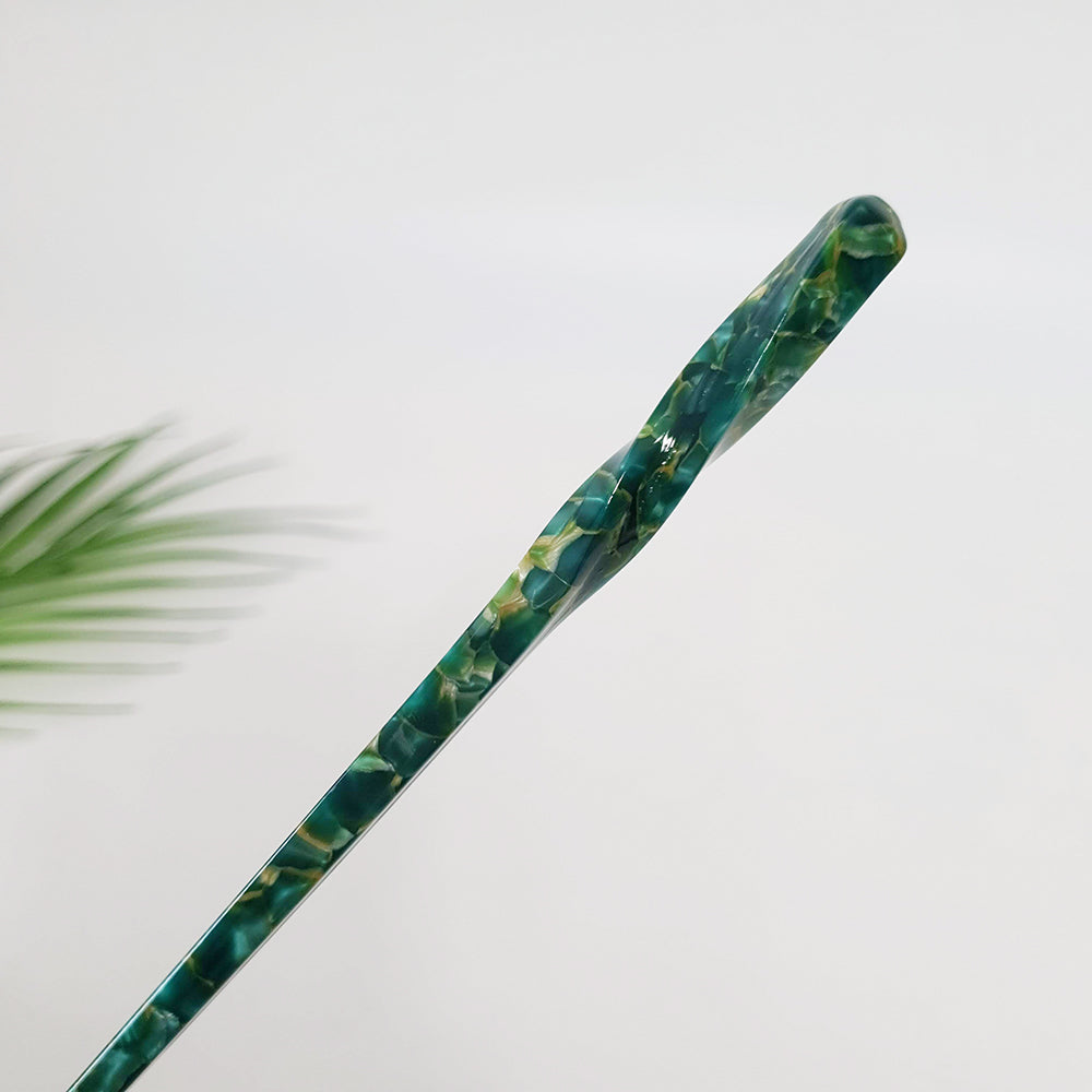 Basic Twist Hair Stick 6.9 in – Tortoise Shell Marble, French Pin