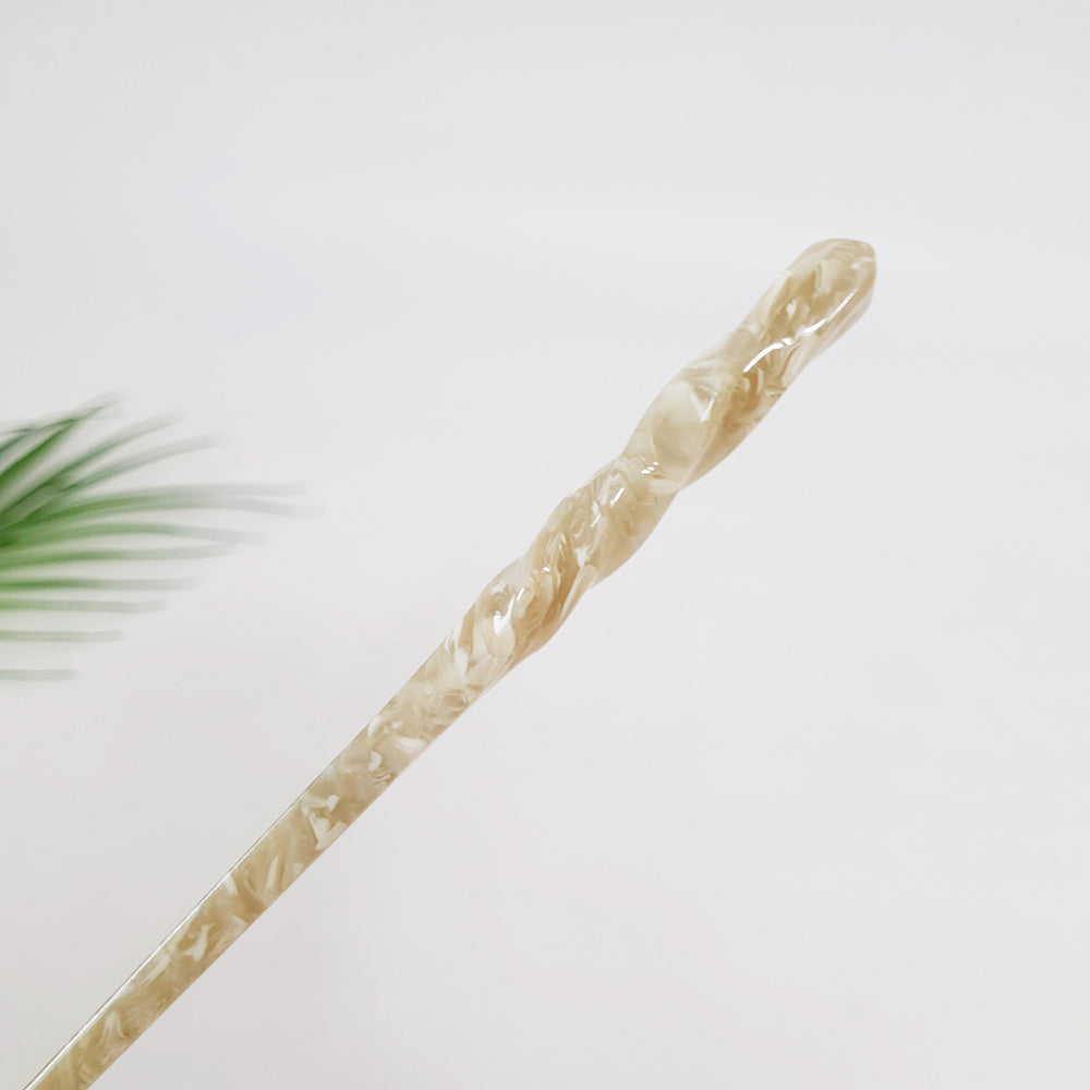 Basic Twist Hair Stick 6.9 in – Tortoise Shell Marble, French Pin