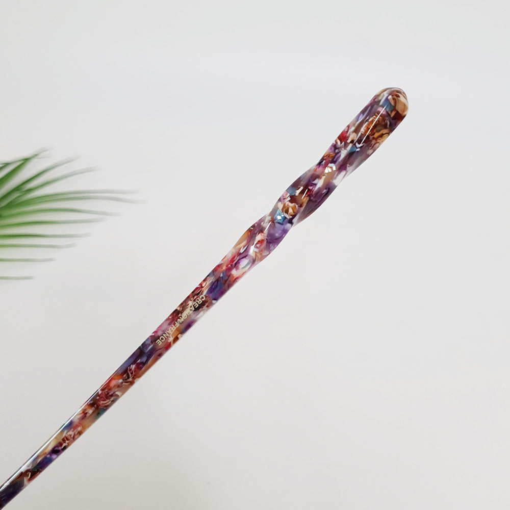 Basic Twist Hair Stick 6.9 in – Tortoise Shell Marble, French Pin