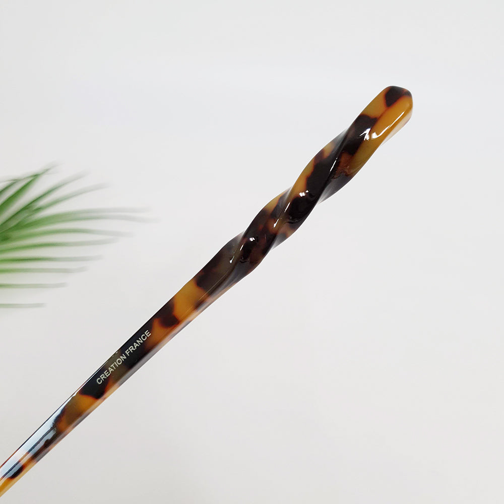 Basic Twist Hair Stick 6.9 in – Tortoise Shell Marble, French Pin