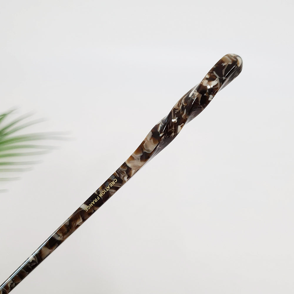 Basic Twist Hair Stick 6.9 in – Tortoise Shell Marble, French Pin