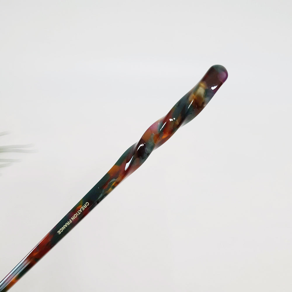 Basic Twist Hair Stick 6.9 in – Tortoise Shell Marble, French Pin