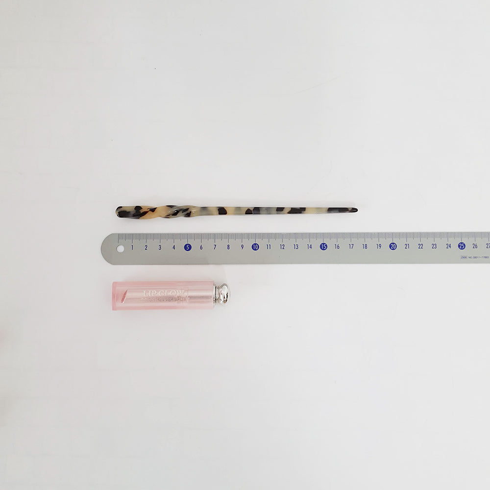 Basic Twist Hair Stick 6.9 in – Tortoise Shell Marble, French Pin
