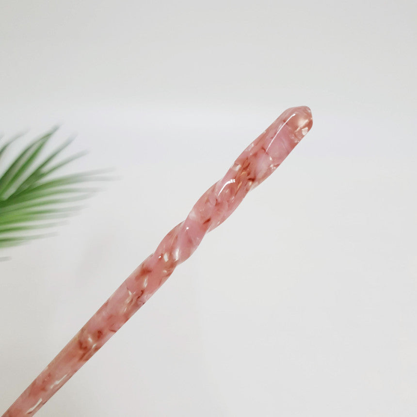 Basic Twist Hair Stick 6.9 in – Tortoise Shell Marble, French Pin