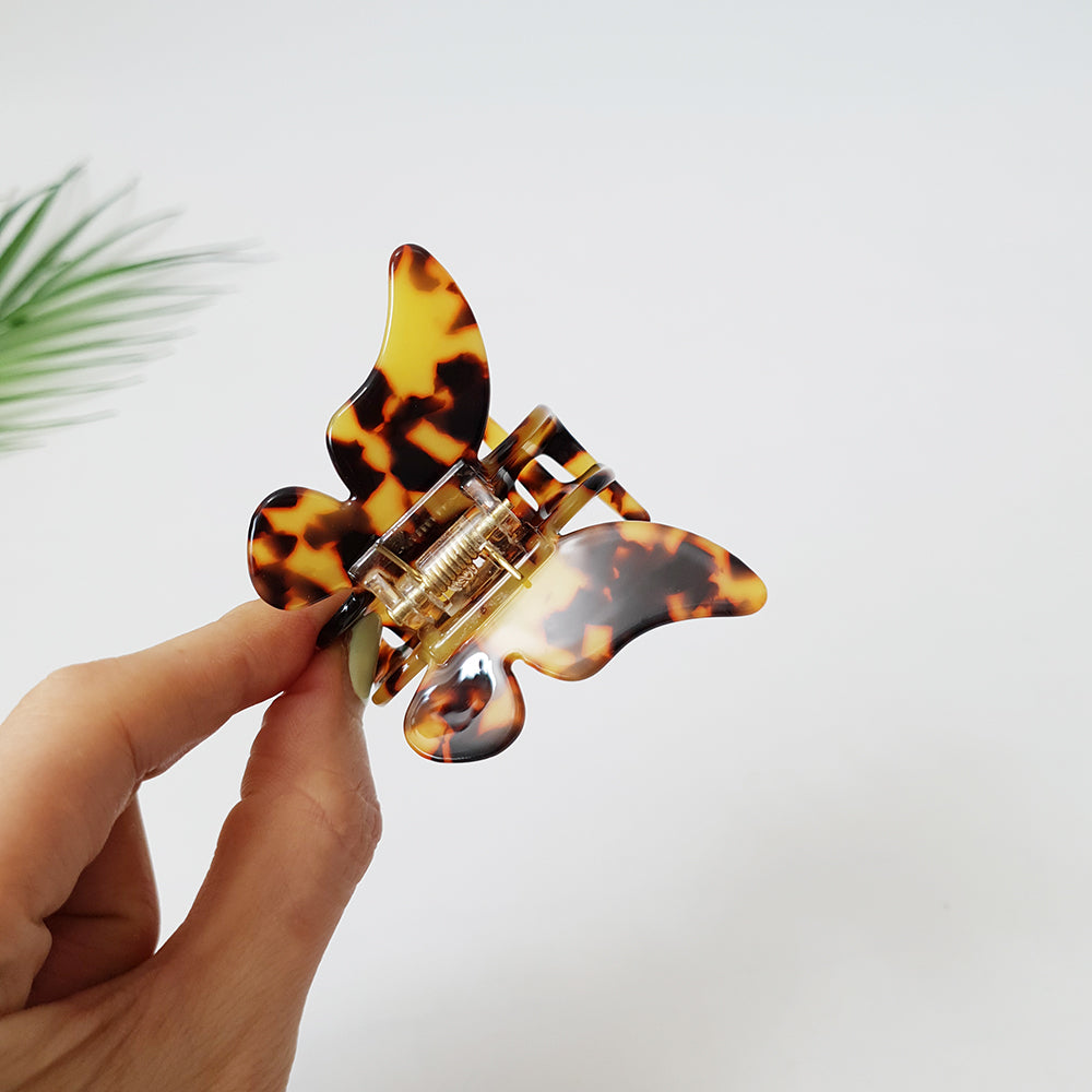 Butterfly Small Hair Claw Clip 2.6 in – Tortoise Shell, French-style
