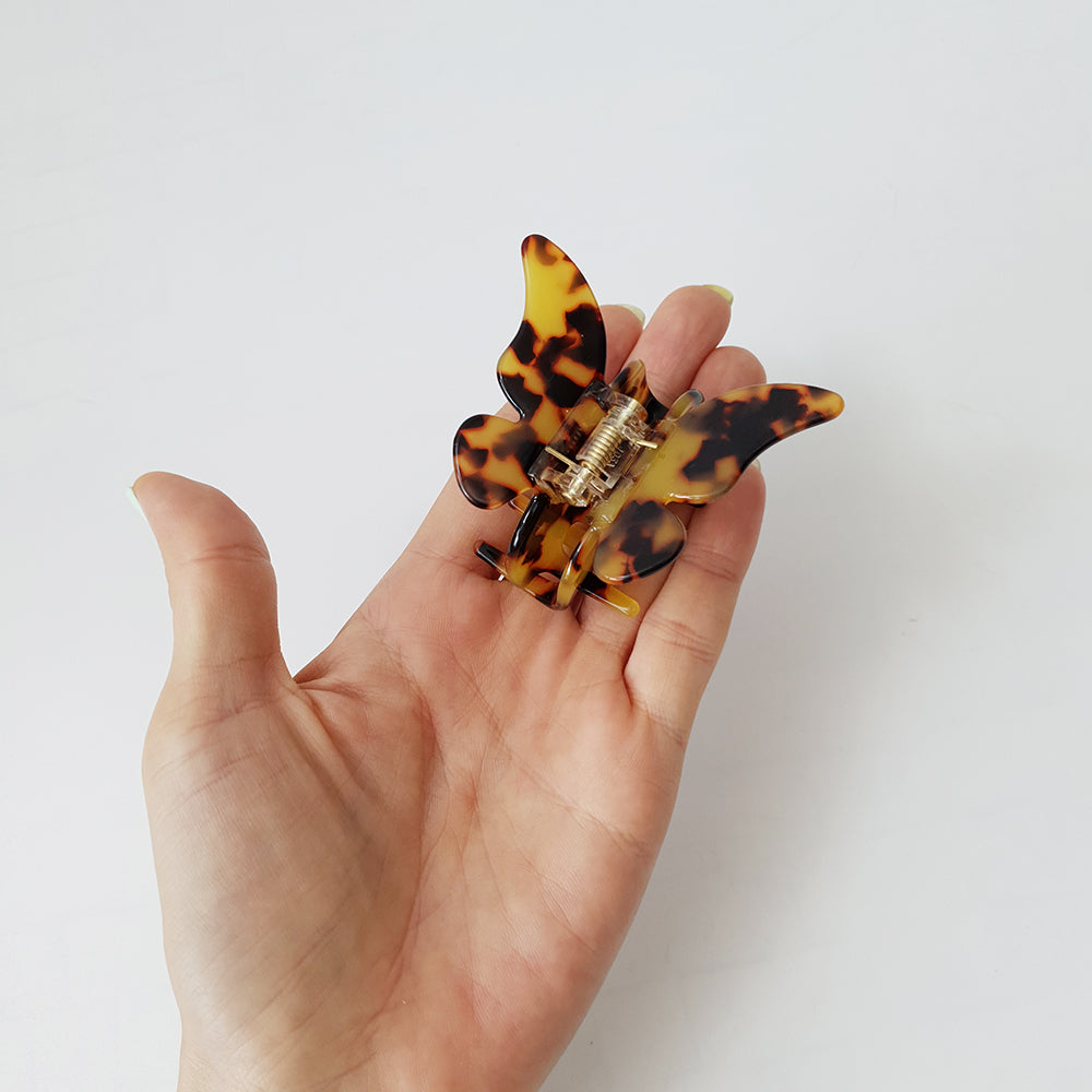 Butterfly Small Hair Claw Clip 2.6 in – Tortoise Shell, French-style