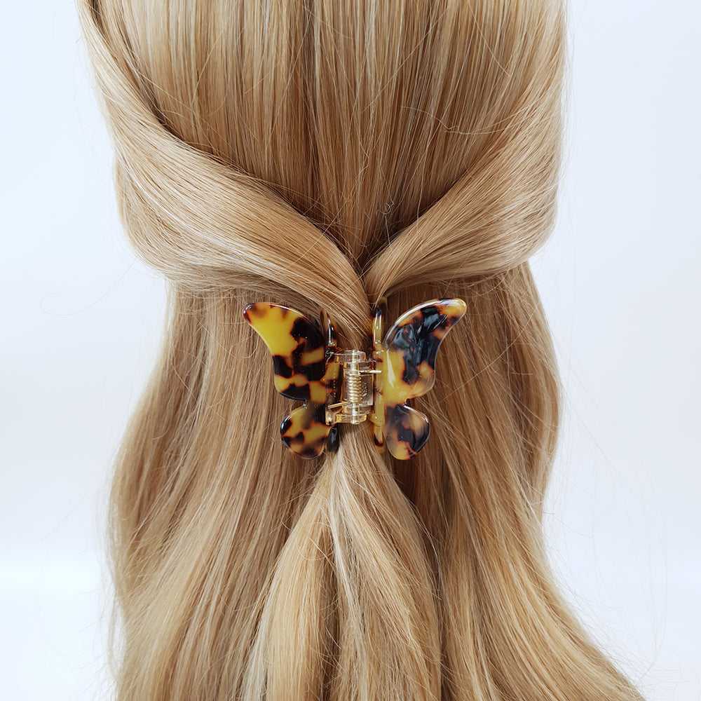 Butterfly Small Hair Claw Clip 2.6 in – Tortoise Shell, French-style