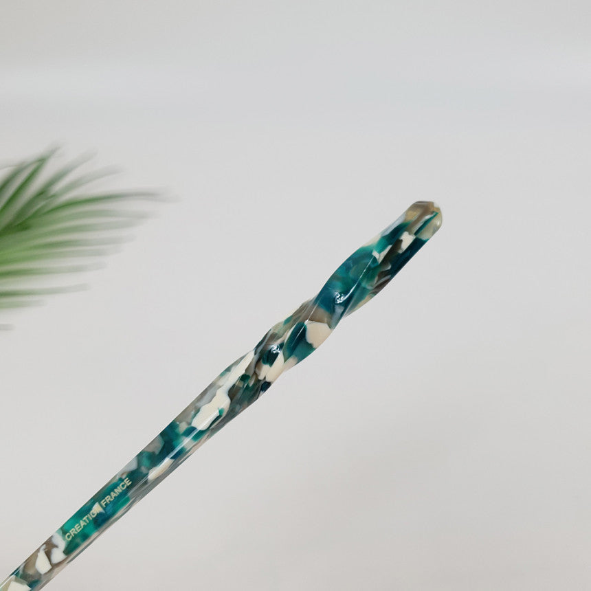 Basic Twist Hair Stick 6.9 in – Tortoise Shell Marble, French Pin