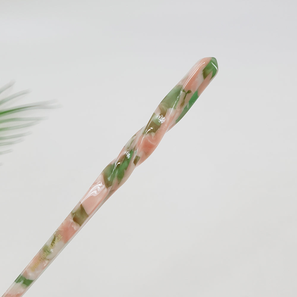 Basic Twist Hair Stick 6.9 in – Tortoise Shell Marble, French Pin