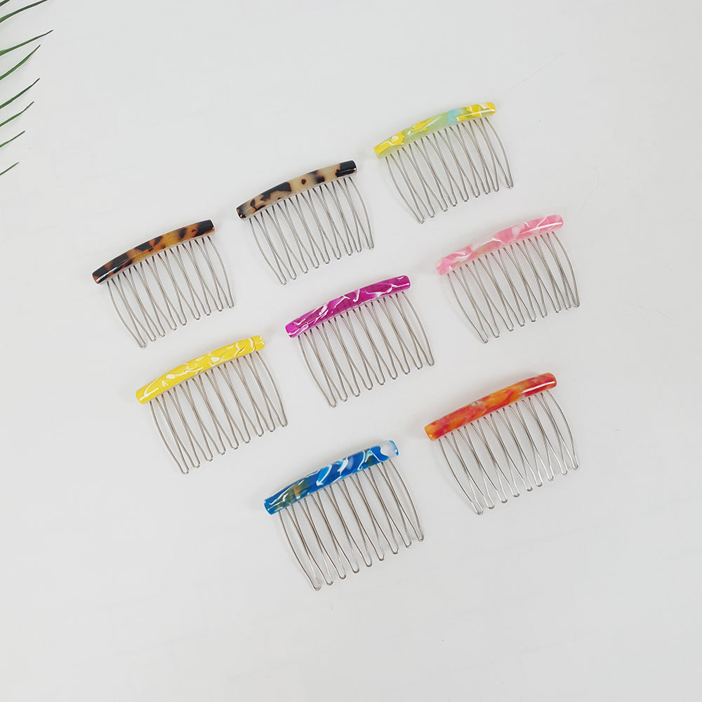 Straight Line Hair Comb Pin 2.4 in – Tortoise Shell, Jelly, French Pin