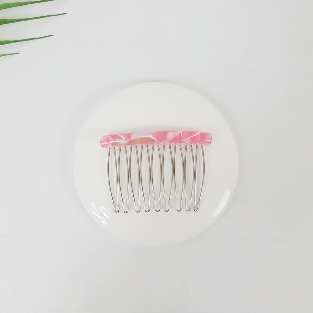 Straight Line Hair Comb Pin – 5 Pink