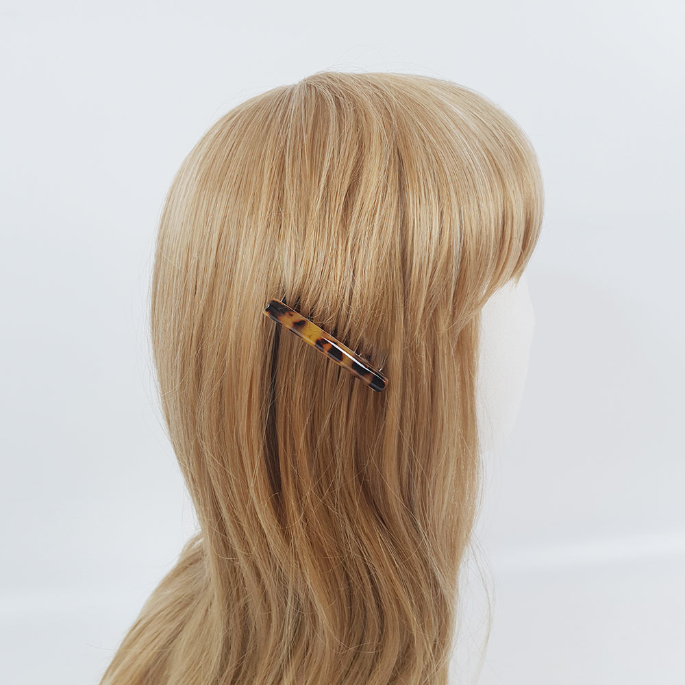 Straight Line Hair Comb Pin 2.4 in – Tortoise Shell, Jelly, French Pin