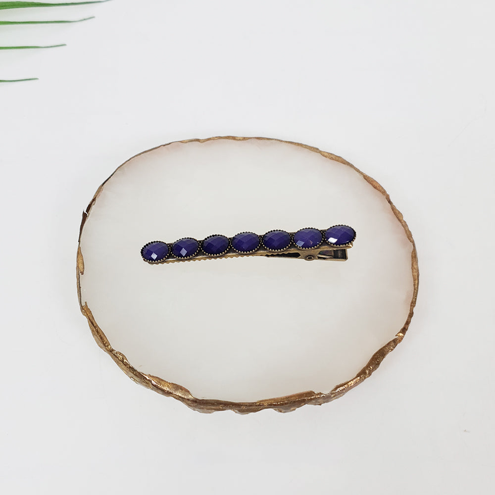 Bead Mini Alligator Hair Clip 2.4 in – 11 Blueberry