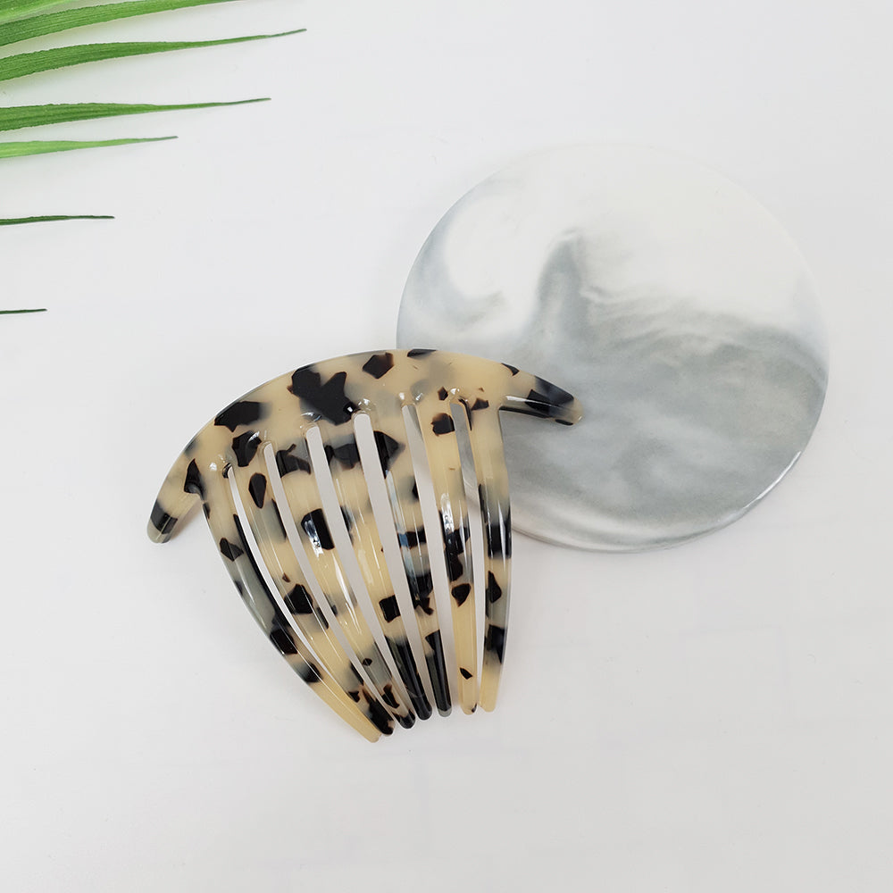 Long Leg Hair Comb Pin – 1 Leopard Beige
