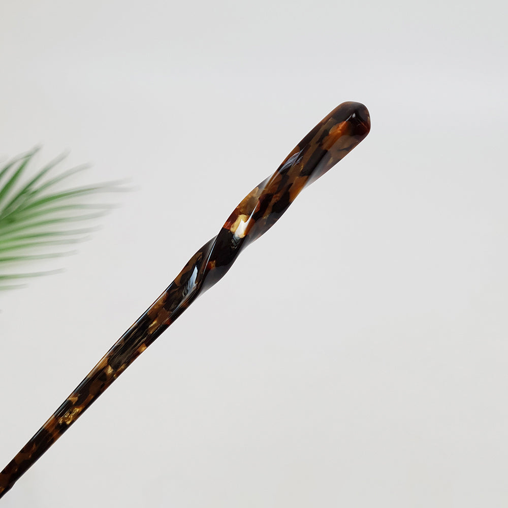 Basic Twist Hair Stick 6.9 in – Tortoise Shell Marble, French Pin