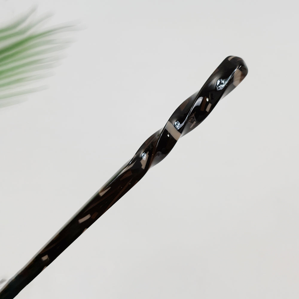 Basic Twist Hair Stick 6.9 in – Tortoise Shell Marble, French Pin