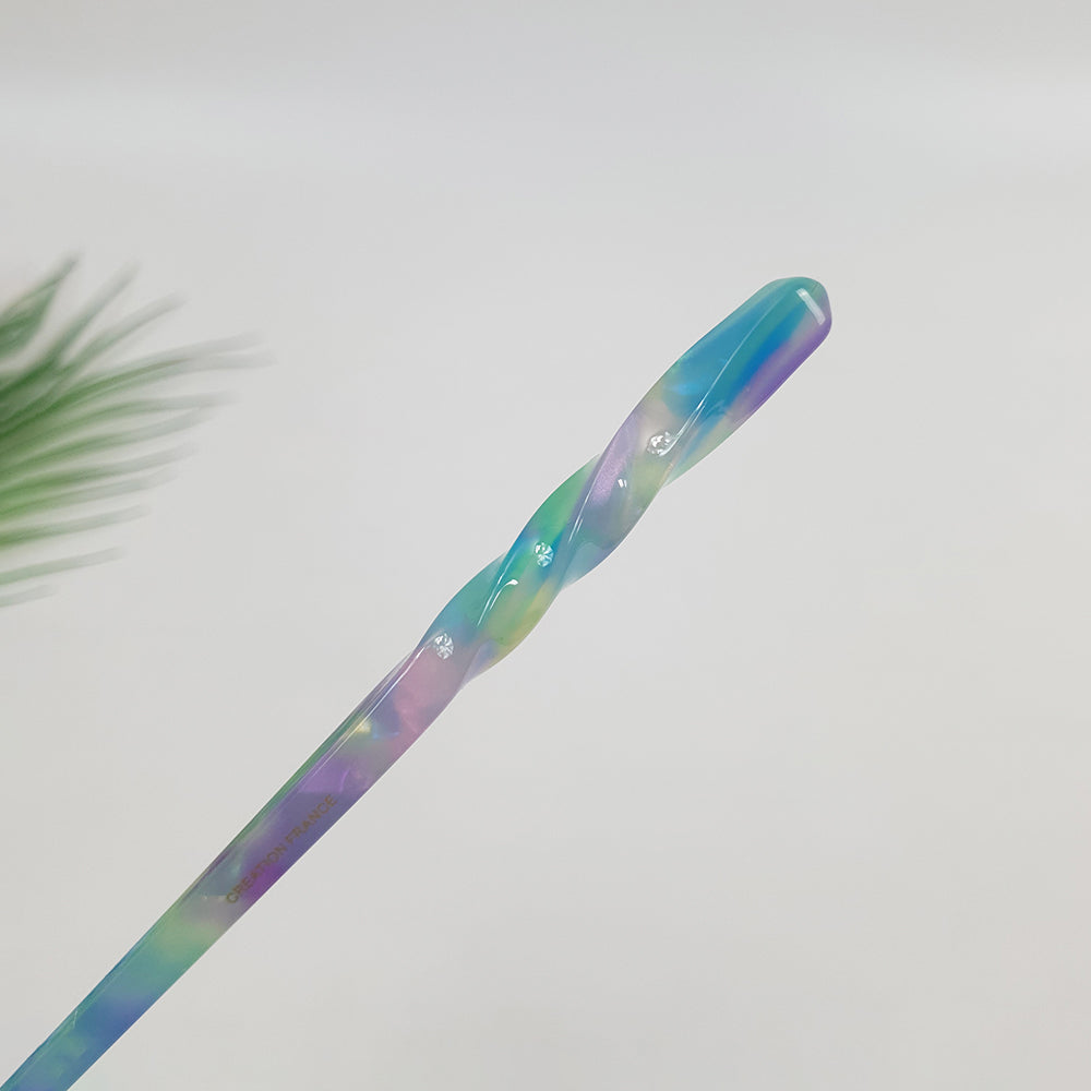 Basic Twist Hair Stick 6.9 in – Tortoise Shell Marble, French Pin