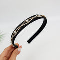 Diamond Line Thin Headband 0.6 in wide – 1 Black