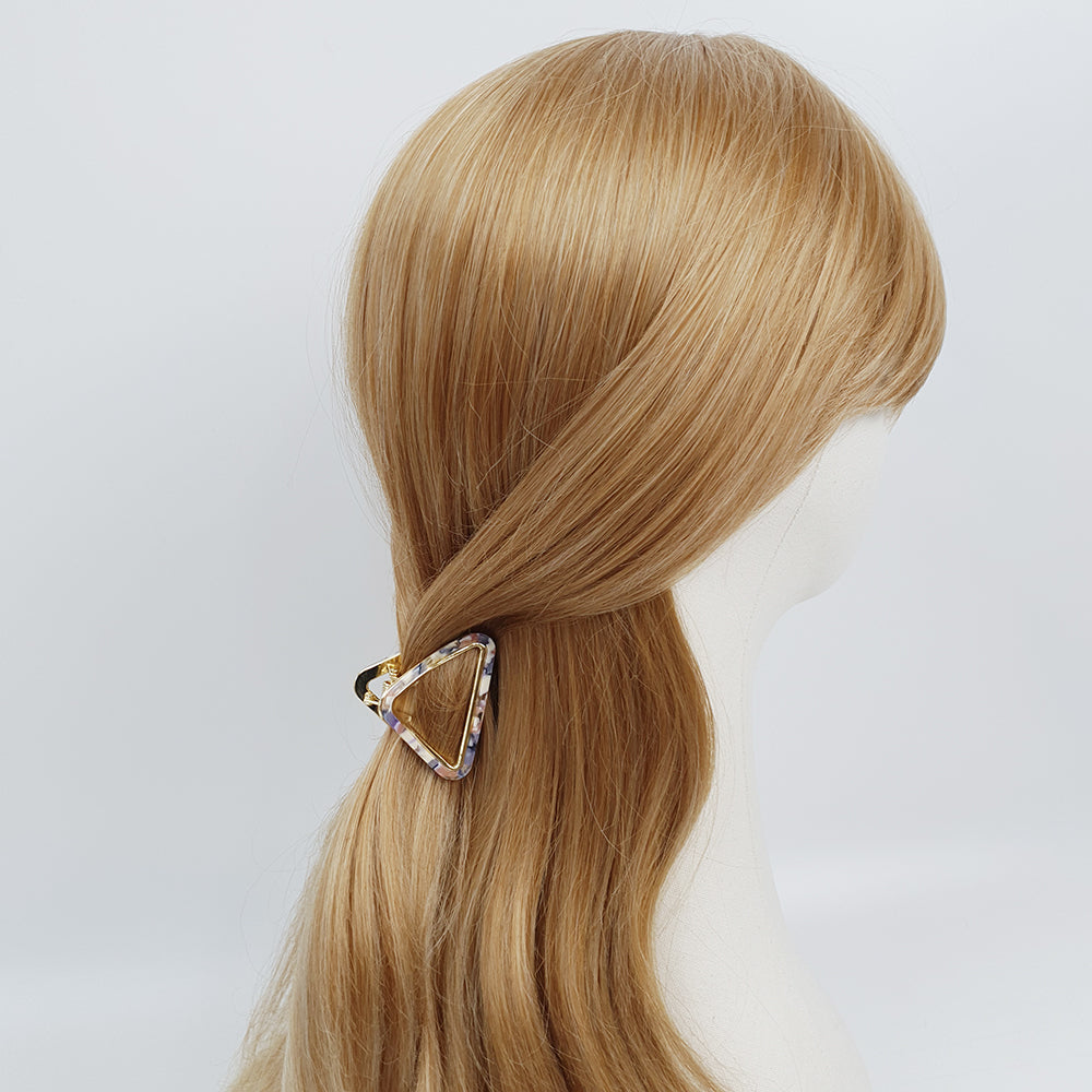 Triangle Mini Hair Claw Clip 2.0 in – Tortoise Shell Marble, French-style
