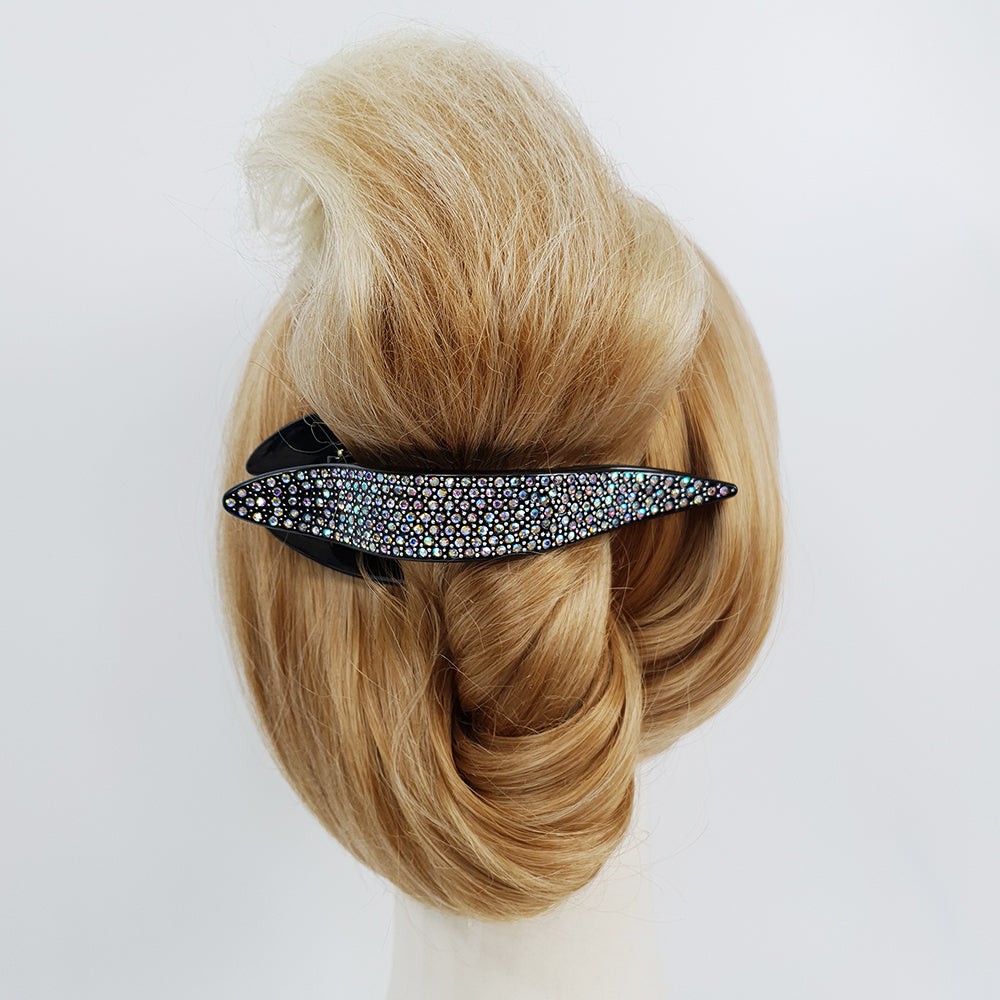 Stone Jumbo Hair Claw Clip 5.1 in – Cubic, French-style, for Updos