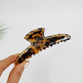 Slim Line Large Hair Claw Clip 4.5 in – 1 Leopard Brown