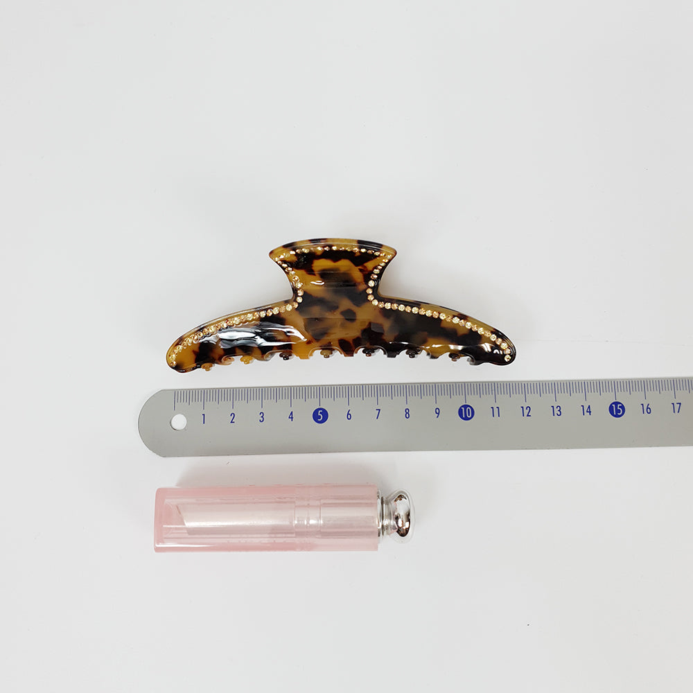 Slim Line Large Hair Claw Clip 4.5 in – Cubic, Tortoise Shell, French-style