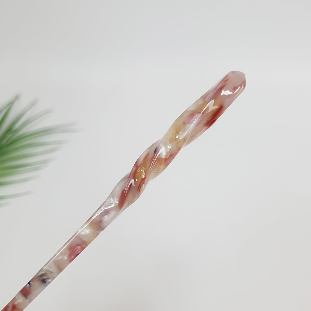 Basic Twist Hair Stick 6.9 in – Tortoise Shell Marble, French Pin