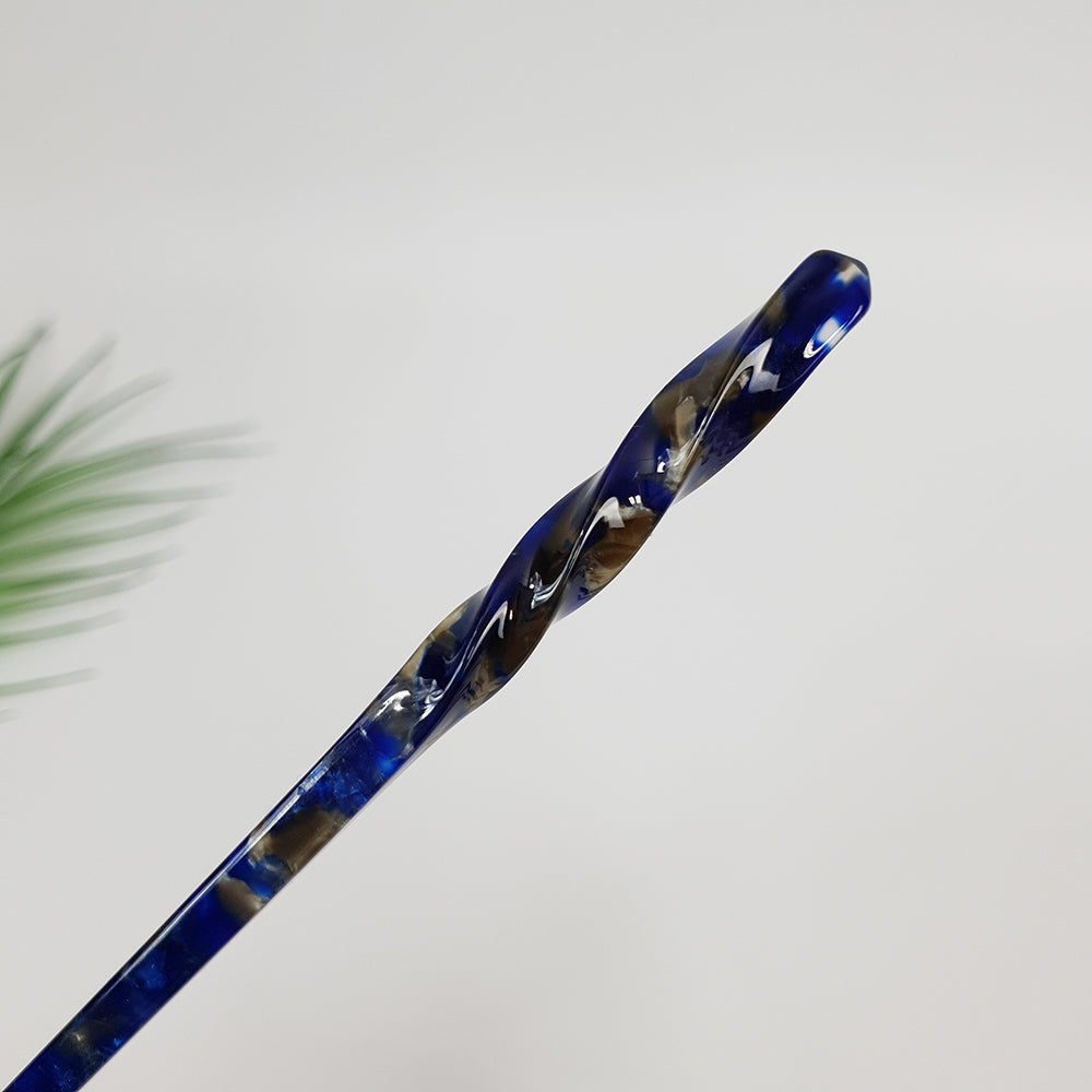 Basic Twist Hair Stick 6.9 in – Tortoise Shell Marble, French Pin