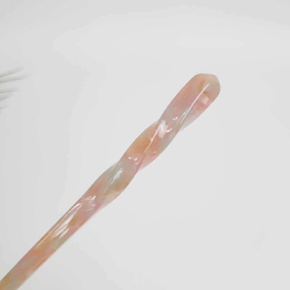 Basic Twist Hair Stick 6.9 in – Tortoise Shell Marble, French Pin