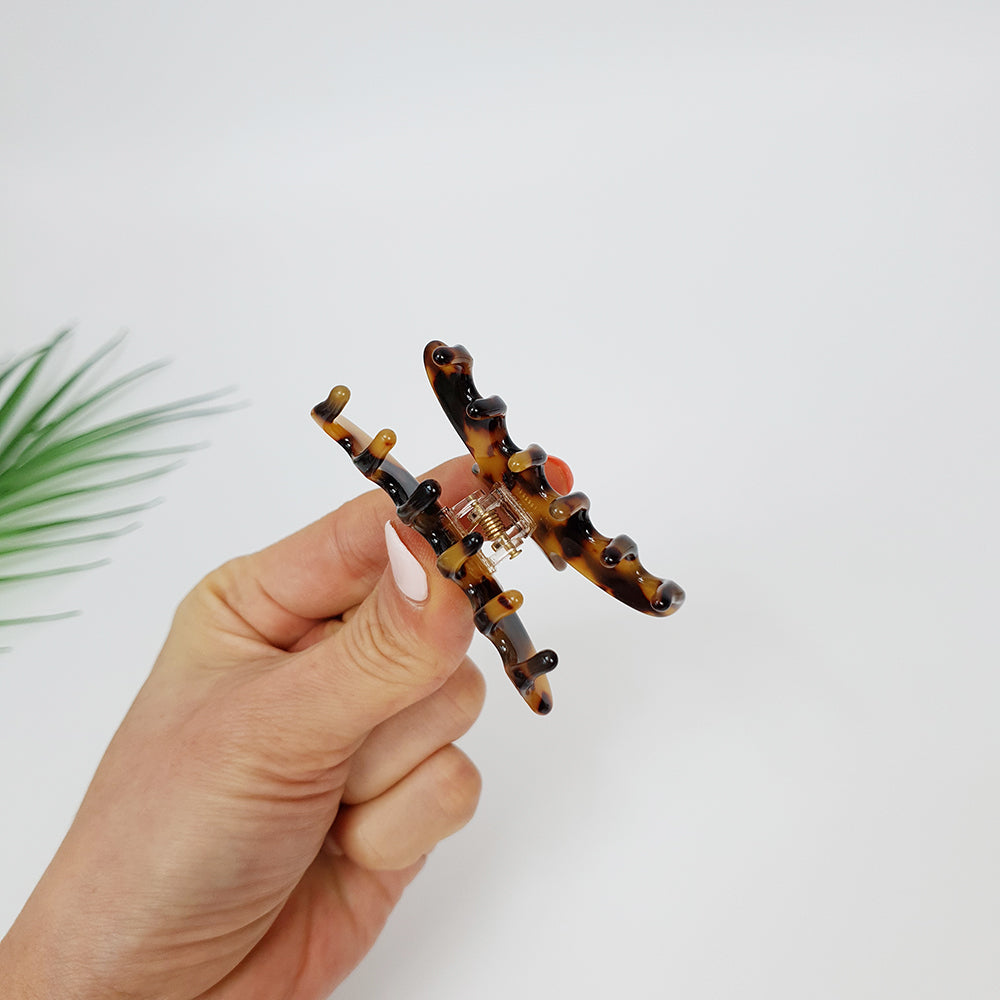 Daol Handle Mini Hair Claw Clip 2.3 in – Tortoise Shell, French-style